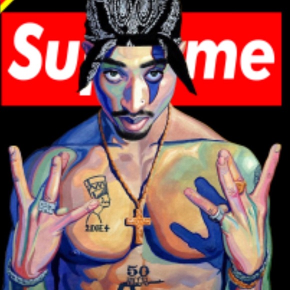 supreme t shirt tupac